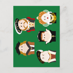 Carte postale des Monarques de Tudor