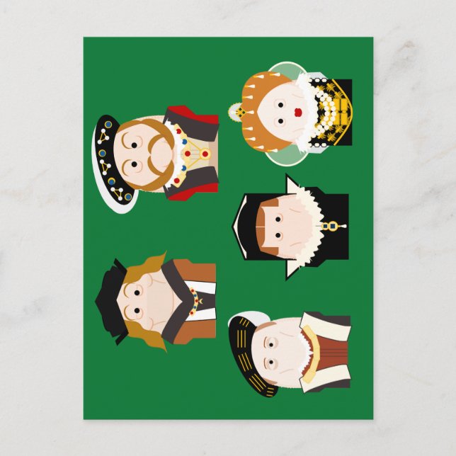 Carte postale des Monarques de Tudor (Devant)