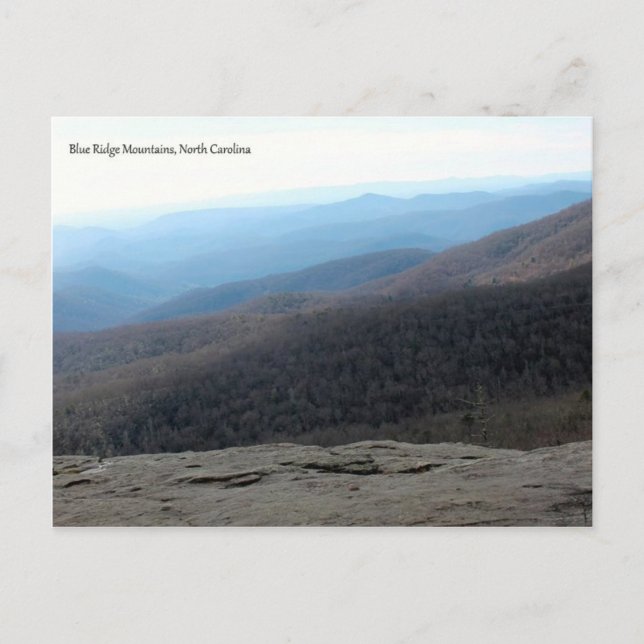 Carte postale des montagnes Blue Ridge (Devant)