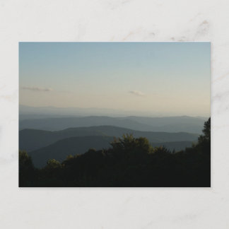 Carte postale des montagnes Blue Ridge