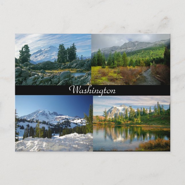 Carte postale des montagnes de Washington (Devant)