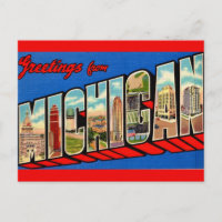 Carte postale des monuments du Michigan