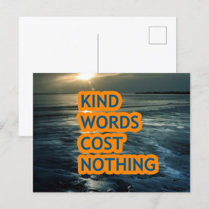 Carte Postale Des mots qui ne coûtent rien