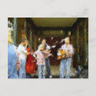 Carte postale des musiciens de rue