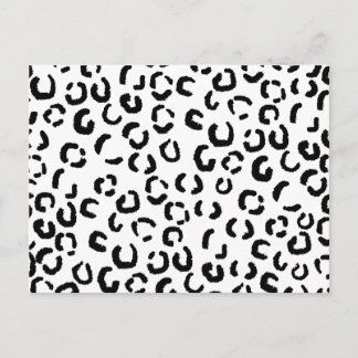 Carte Postale Des patters de Black and White Leopard.