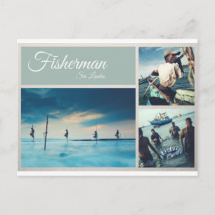Carte postale des pêcheurs du Sri Lanka