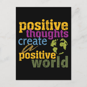 Carte Postale Des pensées positives créent un monde positif