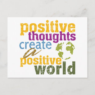 Carte Postale Des pensées positives créent un monde positif
