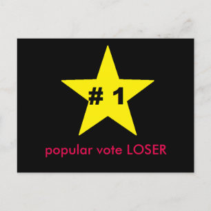 carte postale des perdants du vote populaire de tr