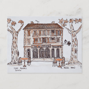 Carte Postale des platens, Place Paoli,   L'Île Rousse, Corse