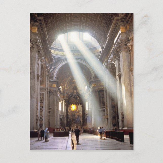 Carte Postale Des puits de lumière coulent à travers les fenêtre (Devant)