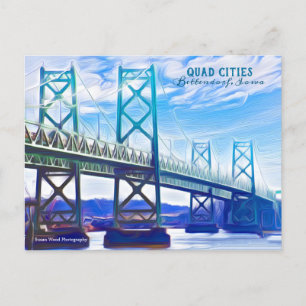 Carte postale des Quad Cities USA
