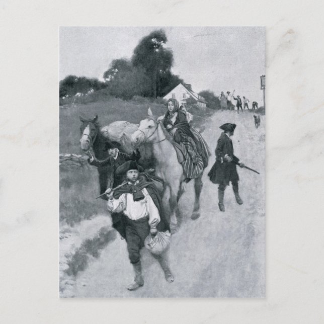 Carte Postale Des réfugiés conservateurs en route pour le Canada (Devant)
