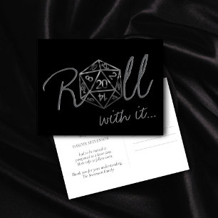 Carte Postale Dés RPG Changement de date pour le joueur de jeu