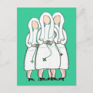 Carte Postale Des Soeurs Dons "Trois Soeurs Cloîtrées" Design