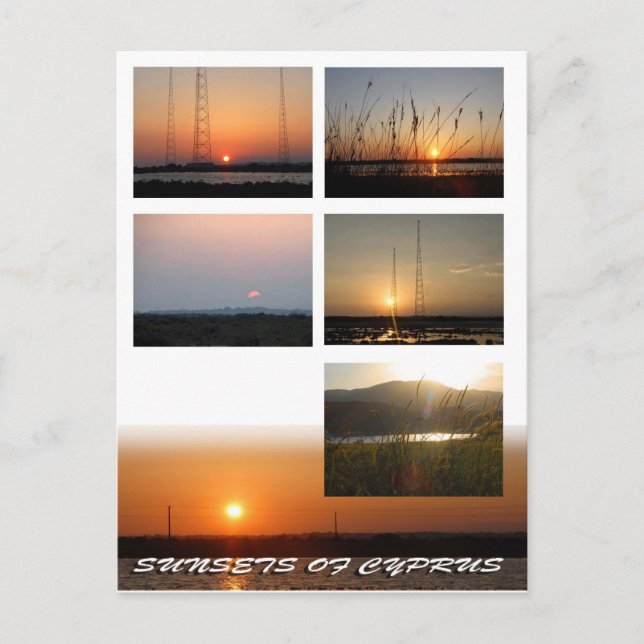 Carte postale des Sunsets de Chypre (Devant)