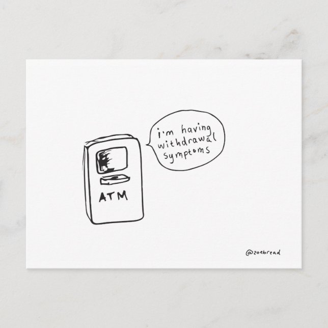 carte postale des symptômes de sevrage (Devant)