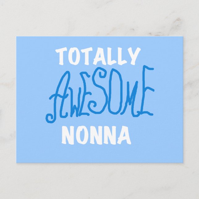 Carte Postale Des T-shirts et cadeaux Nonna Blue totalement géni (Devant)