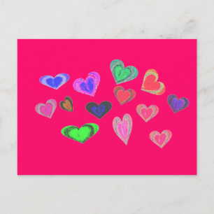 Carte Postale des tas de petits coeurs