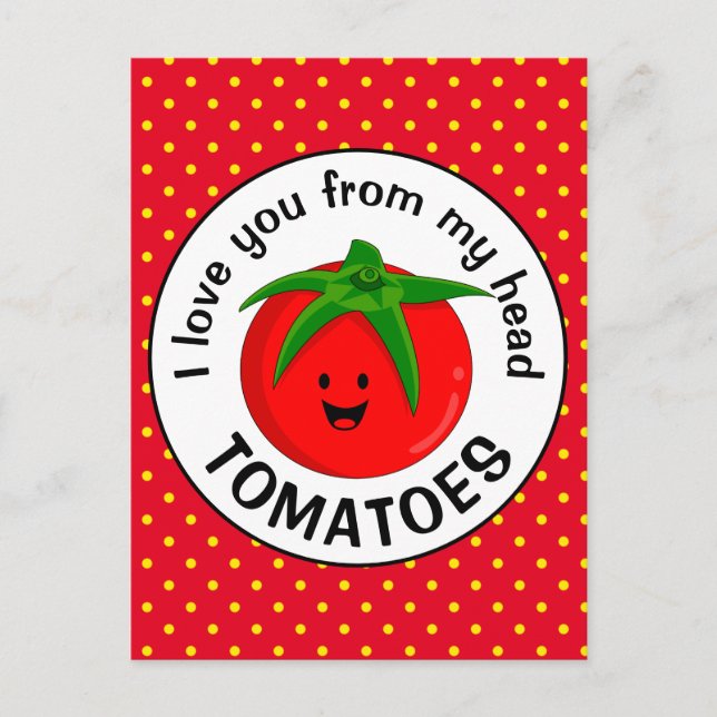 Carte Postale Des tomates de ma tête (Devant)