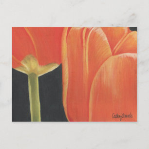 carte postale des tulipes orange
