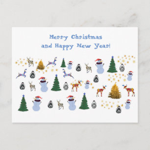 Carte postale des vacances d'hiver