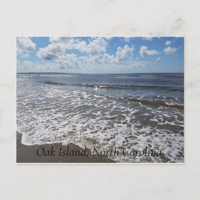 Carte postale des vagues douces de Oak Island par  (Devant)