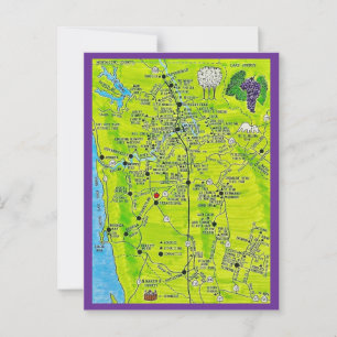 Carte postale des vignobles de Sonoma Wine country