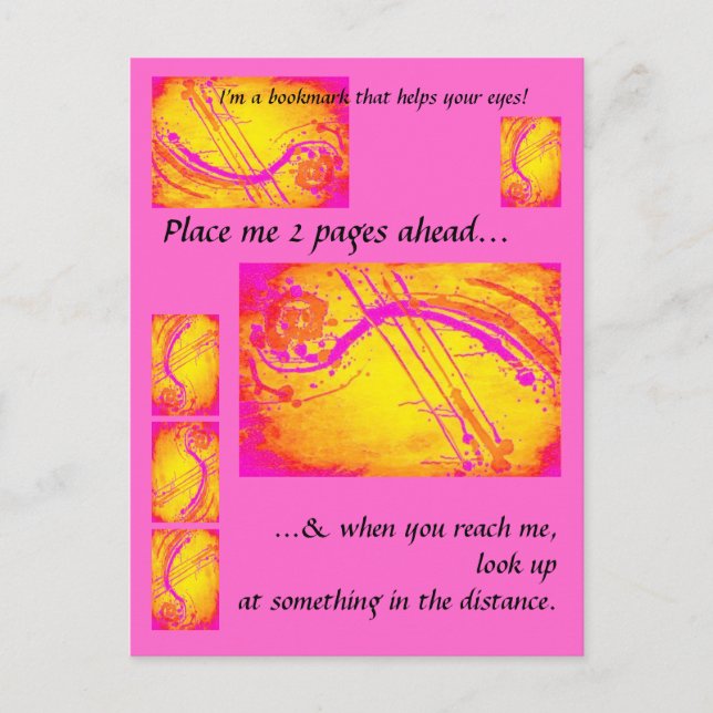 Carte Postale Des yeux sains - signet pour les lecteurs (Devant)