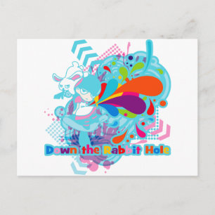 Carte Postale Descendre le trou de lapin