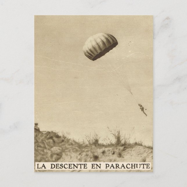 Carte Postale Descente en parachute dans la Somme (Devant)