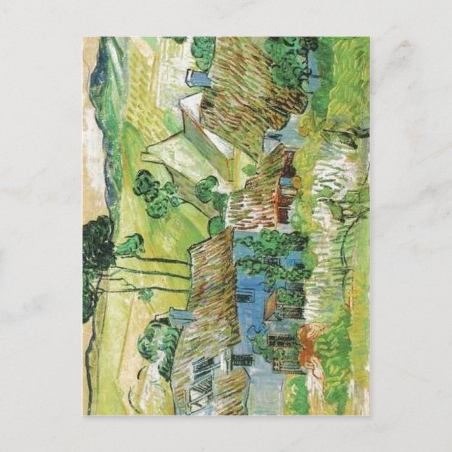 Carte Postale Description Van Gogh peinture Chalets de chaume pa (Devant)