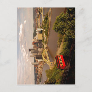 Carte Postale Description Vue du centre-ville en : Pittsburgh, P