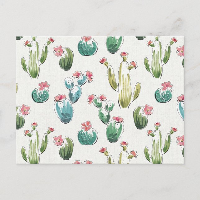Carte Postale Desert Bloom Step | Pink Pattern (Devant)