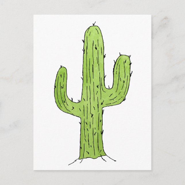 Carte Postale Desert Cactus Desert Plantes Cactus Tree Design (Devant)