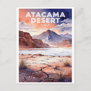 Carte Postale Désert d'Atacama Chili Vintage