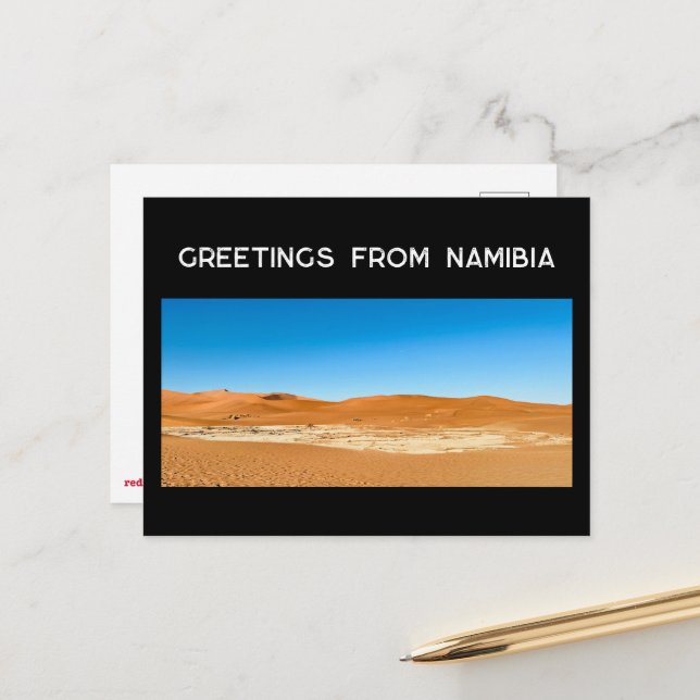 Carte Postale Désert de Namib (Devant/Arrière en situation)