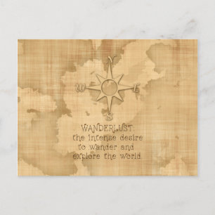 Carte Postale "Désert..." Devis itinérant sur papier Vintage