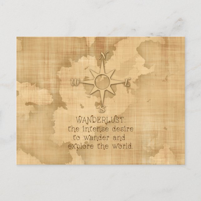 Carte Postale "Désert..." Devis itinérant sur papier Vintage (Devant)