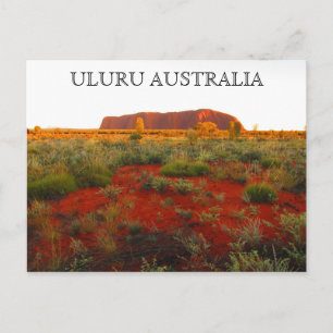 Carte Postale désert du centre rouge de uluru