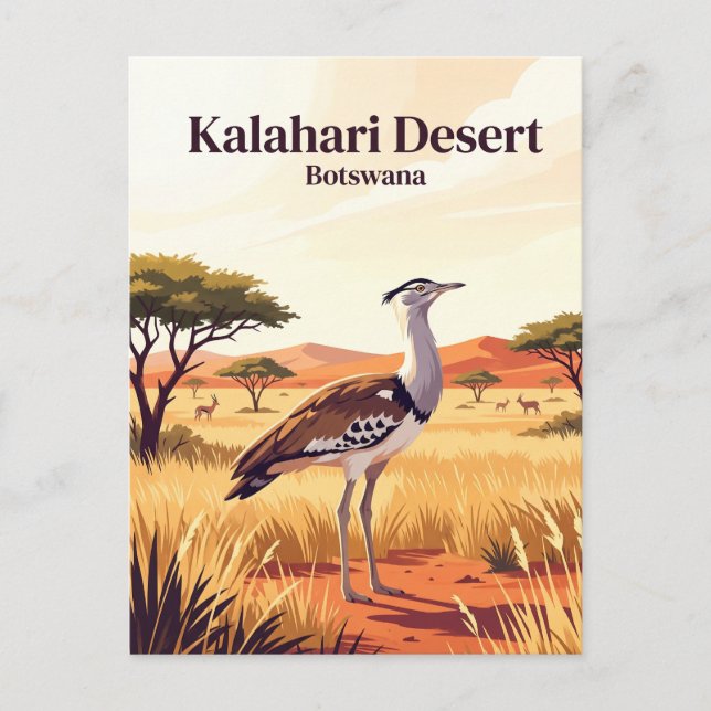 Carte Postale Désert du Kalahari Botswana (Devant)