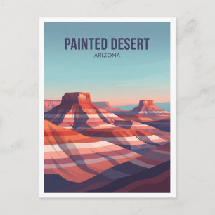 Carte Postale Désert peint au coucher du soleil Holbrook Arizona