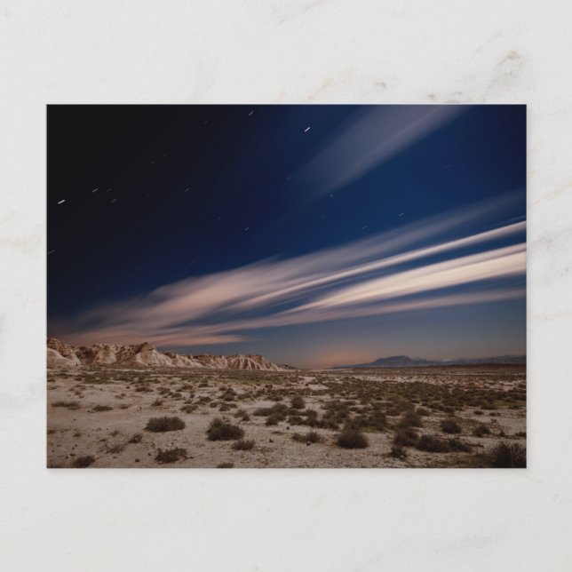 Carte Postale Déserts | Désert de Navarre Bardenas la nuit (Devant)