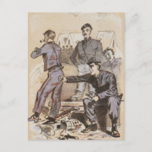 Carte Postale Désespérez sa vie de café dans le camp