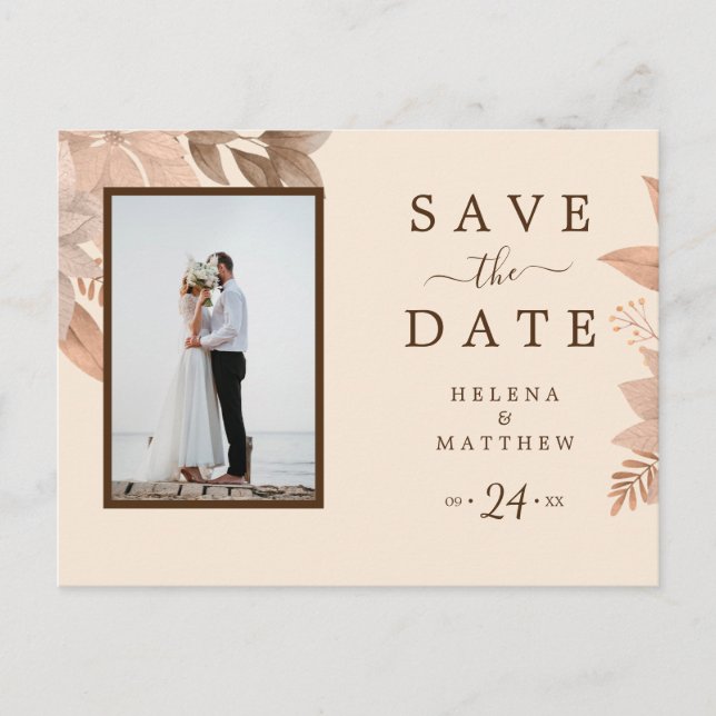 Carte Postale Désherbage floral artistique vintage rose (Devant)