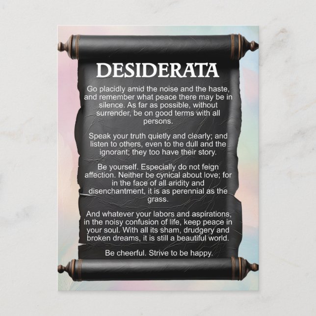 Carte postale Desiderata (Devant)