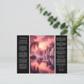 Carte Postale Desiderata Cascade Golden Hour Willows, et l'amour