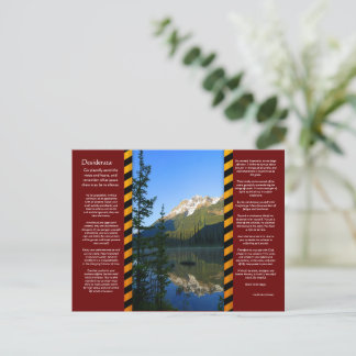 Carte postale DESIDERATA Snow Peak