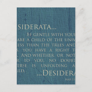 Carte Postale Desiderata Sur Toile