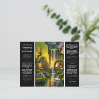 Carte Postale Desiderata Waterfall Garden's Glow Swan's Serenity
